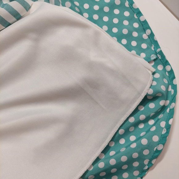 Ya Los Angeles Aqua Green/White Striped Dress - Size L - Picture 5 of 5